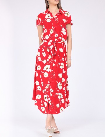 Rochie medie Pieces, rosu