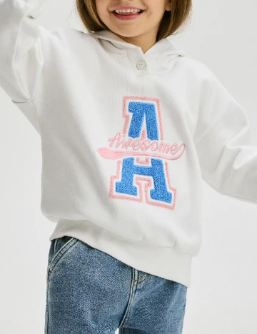 Hanorac Reserved, alb Alb