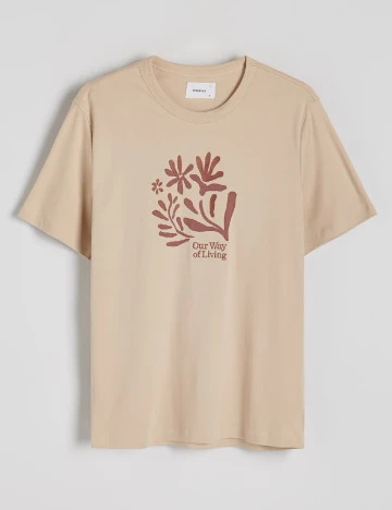 Tricou Reserved, crem