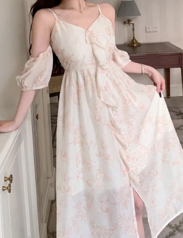 Rochie scurta Dazy, crem