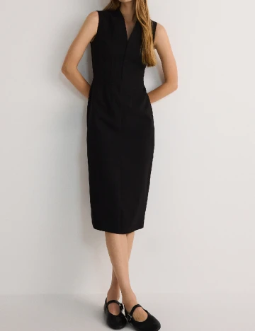 Rochie medie Reserved, negru Negru