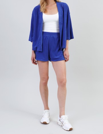 
						Pantaloni scurti Pieces, albastru