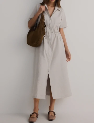 Rochie medie Reserved, gri deschis Gri