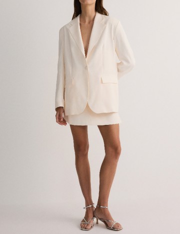 
						Sacou Oversize Reserved, crem