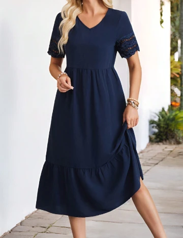 Rochie medie Emery Rose, albastru Albastru