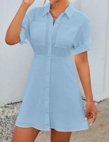 Rochie scurta SHEIN, albastru Albastru