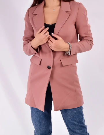 Sacou Jacqueline de Yong, roz pudra, XS