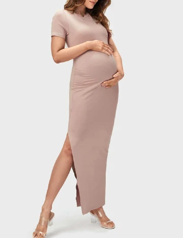 Rochie lunga SHEIN Maternity, roz Roz