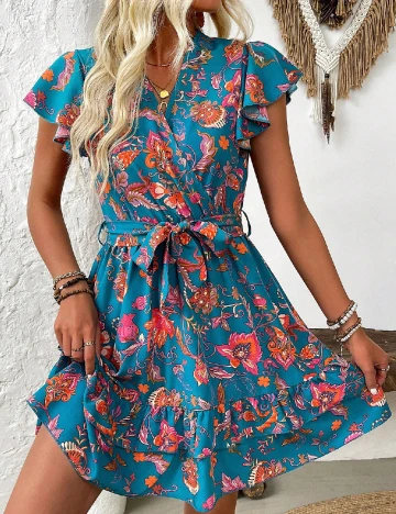Rochie scurta SHEIN, albastru Albastru