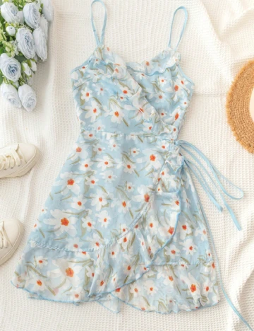 Rochie scurta SHEIN, albastru Albastru