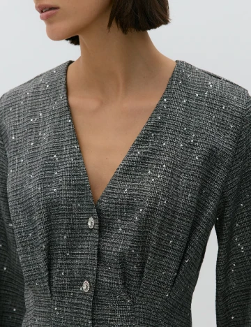 Rochie scurta Reserved, gri Gri
