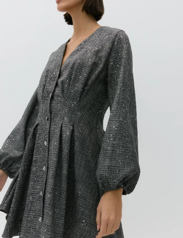 Rochie scurta Reserved, gri Gri