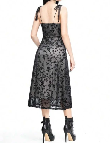 Rochie medie Romwe, negru Negru