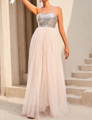 Rochie lunga SHEIN, crem Crem
