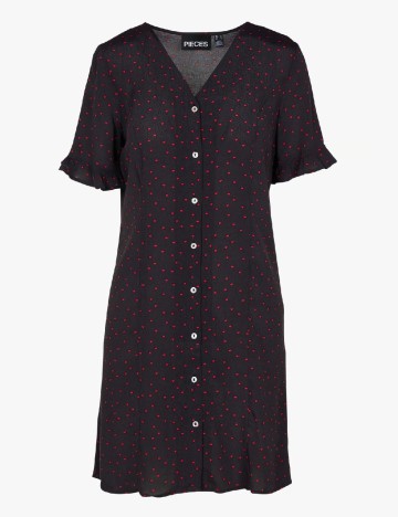 Rochie scurta Pieces, negru