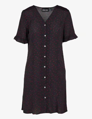 Rochie scurta Pieces, negru