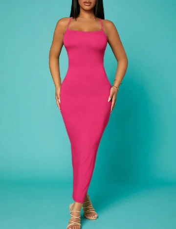 Rochie lunga SHEIN, roz Roz