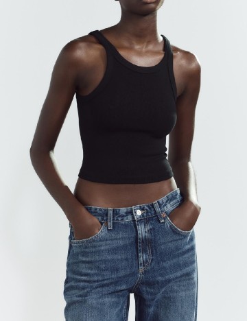 
						Top Zara, negru