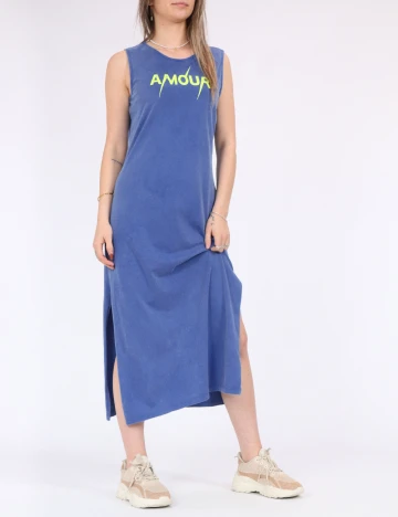 Rochie medie Pieces, albastru