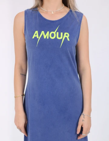 Rochie medie Pieces, albastru