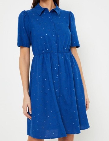 Rochie scurta Pieces, albastru