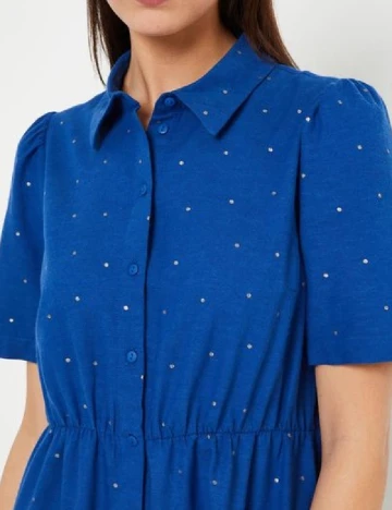 Rochie scurta Pieces, albastru