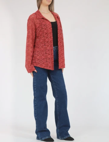 Blazer Pieces, caramiziu Rosu