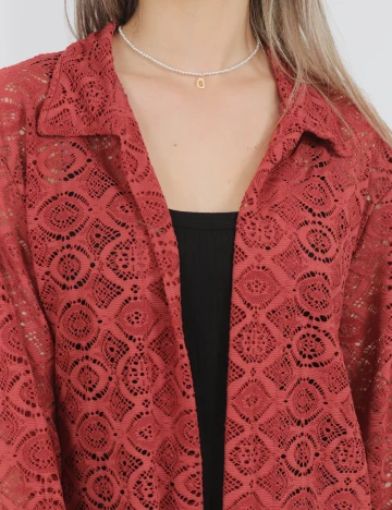 Blazer Pieces, caramiziu Rosu