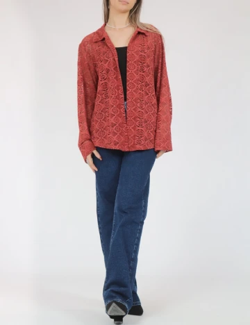 Blazer Pieces, caramiziu Rosu