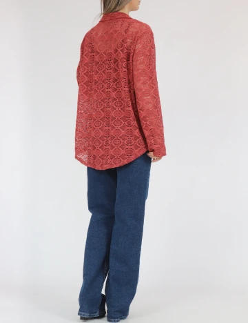 Blazer Pieces, caramiziu Rosu