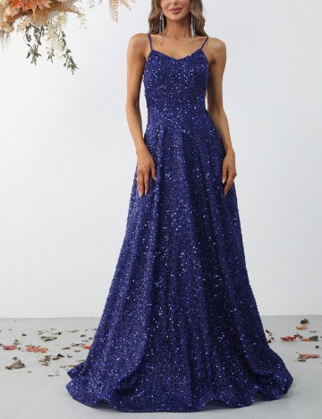 
						Rochie lunga Faeriesty, albastru