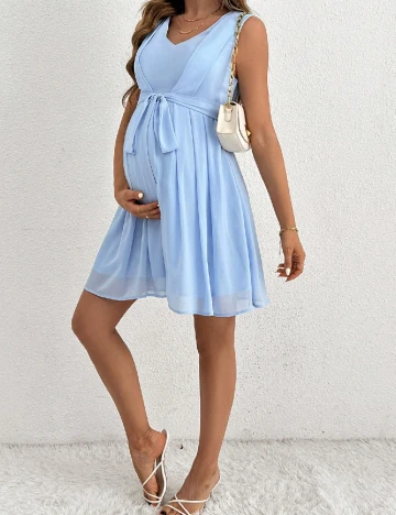 Rochie scurta SHEIN Maternity, albastru Albastru