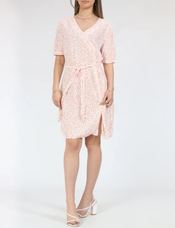 Rochie scurta Pieces, alb
