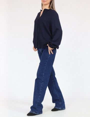 Camasa Pieces, bleumarin