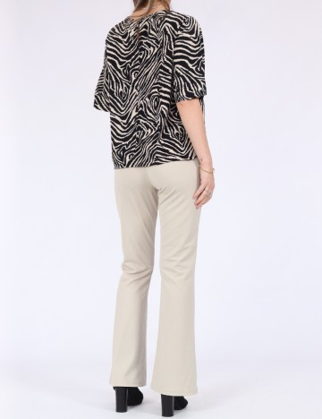 Bluza Pieces, negru/crem