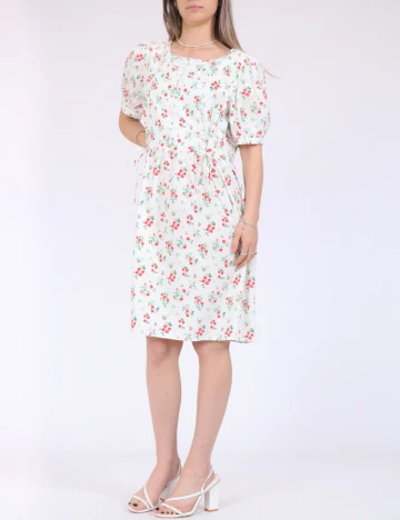 Rochie scurta Pieces, alb