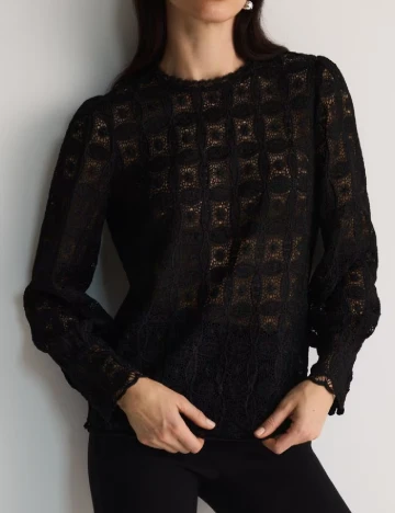 Bluza Reserved, negru Negru