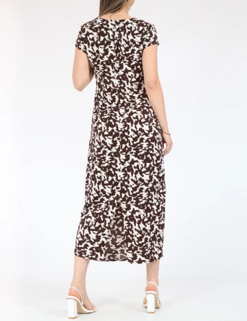 Rochie medie Only, maro/alb
