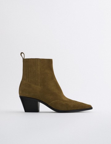 Botine Zara, kaki, 36