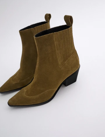 Botine Zara, kaki, 36