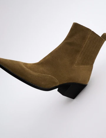 Botine Zara, kaki, 36