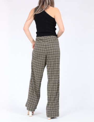 Pantaloni Vero Moda, negru/crem