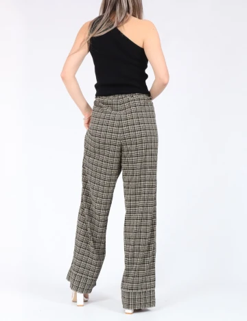 Pantaloni Vero Moda, negru/crem