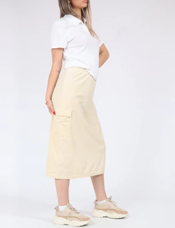 Fusta Vero Moda, crem