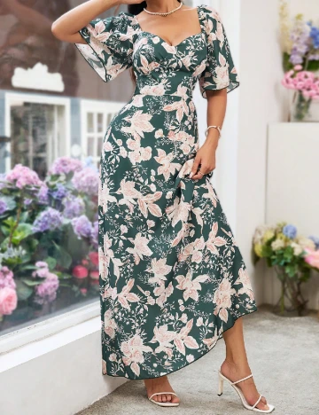 Rochie lunga SHEIN, verde Verde