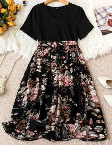 Rochie medie SHEIN CURVE, negru Negru