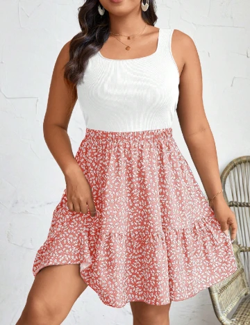 Rochie scurta SHEIN CURVE, roz