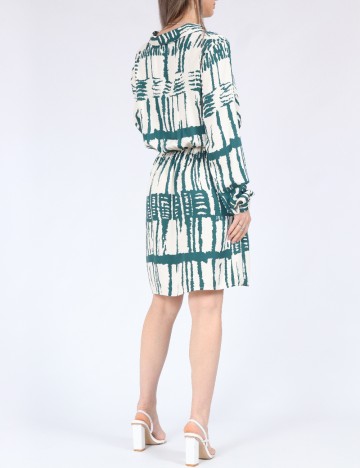 Rochie scurta Vero Moda, alb/verde