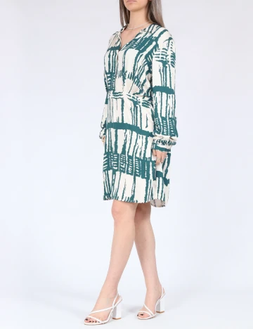 Rochie scurta Vero Moda, alb/verde