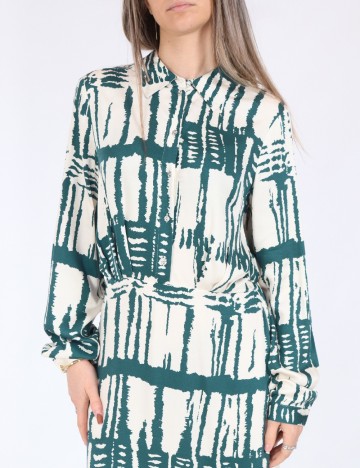Rochie scurta Vero Moda, alb/verde